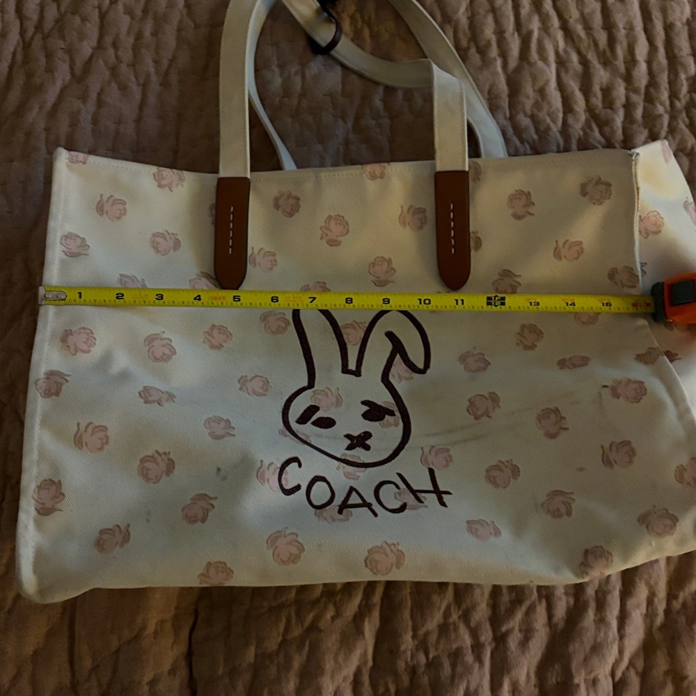 Coach Cream Tote with Brown Accents - Picture 8 of 9